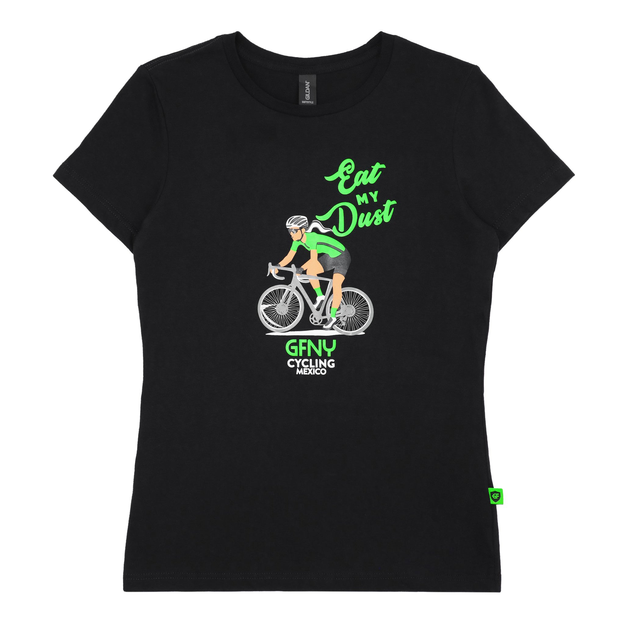 Woman T-Shirt Black Eat My Dust